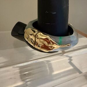 Alexis Bittar Molten Gold & Fluorescent Sky Lucite Bracelet